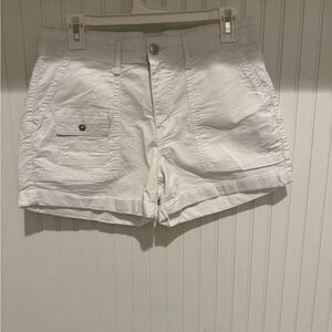 Time and Tru Women's White Cargo Shorts